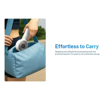 Nitecore Izz Cool 30 USB-C Rechargeable Handheld Misting Fan - Uses Built-in 3500mAh Li-ion Battery Pack - White or Blue