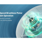 Nitecore Izz Cool 30 USB-C Rechargeable Handheld Misting Fan - Uses Built-in 3500mAh Li-ion Battery Pack - White or Blue