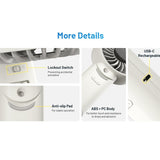 Nitecore Izz Cool 30 USB-C Rechargeable Handheld Misting Fan - Uses Built-in 3500mAh Li-ion Battery Pack - White or Blue