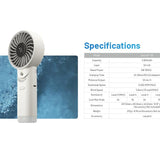 Nitecore Izz Cool 30 USB-C Rechargeable Handheld Misting Fan - Uses Built-in 3500mAh Li-ion Battery Pack - White or Blue