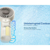Nitecore Izz Cool 30 USB-C Rechargeable Handheld Misting Fan - Uses Built-in 3500mAh Li-ion Battery Pack - White or Blue