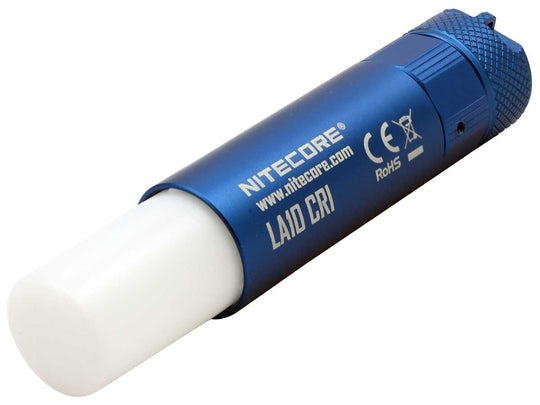 Nitecore LA10 CRI Mini Camp Light with Magnetic Tail - Nichia NVS L2198 LED - 85 Lumens - Uses 1 x AA - Sapphire