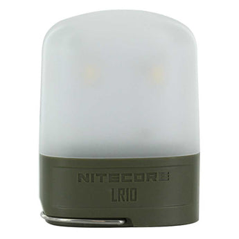 Nitecore LR10 Rechargeable Camping Lantern - 9 x High CRI LEDs - 250 Lumens - Includes Built-In Li-Ion Battery Pack - Olive