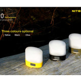 Nitecore LR10 Rechargeable Camping Lantern - 9 x High CRI LEDs - 250 Lumens - Includes Built-In Li-Ion Battery Pack - Olive