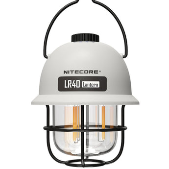 Nitecore LR40 USB-C Rechargeable LED Lantern - 100 Lumens - Uses Built-in 4000mAh Li-ion Battery Pack - in Army Green or White