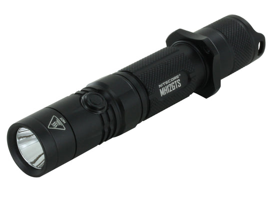 Nitecore Multitask Hybrid MH12GTS USB Rechargeable Tactical Flashlight - CREE XPP35 HD LED - 1800 Lumens - Uses 1 x 18650 (Included) or 2 x CR123As