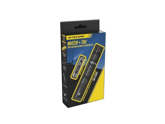 Nitecore MH12-S USB-C Rechargeable LED Flashlight and Tiki Rechargeable LED Keylight Kit