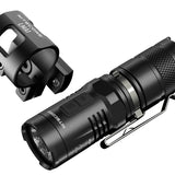 Nitecore Multitask MT10C LED Flashlight Kit - CREE XM-L2 U2 LED - 920 Lumens - Includes 1 x CR123A and 1 x LMA1 Helmet Clip