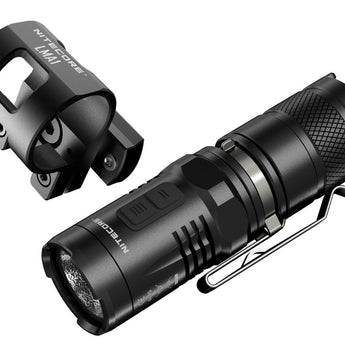 Nitecore Multitask MT10C LED Flashlight Kit - CREE XM-L2 U2 LED - 920 Lumens - Includes 1 x CR123A and 1 x LMA1 Helmet Clip