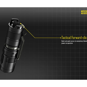 Nitecore Multitask MT10C LED Flashlight Kit - CREE XM-L2 U2 LED - 920 Lumens - Includes 1 x CR123A and 1 x LMA1 Helmet Clip