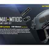Nitecore Multitask MT10C LED Flashlight Kit - CREE XM-L2 U2 LED - 920 Lumens - Includes 1 x CR123A and 1 x LMA1 Helmet Clip