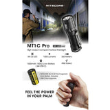 Nitecore Multitask MT1C Pro LED Flashlight - NiteLab UHi 20 - 1000 Lumens - Includes 1 x 18350 with Built-in USB-C Charging Port