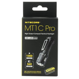 Nitecore Multitask MT1C Pro LED Flashlight - NiteLab UHi 20 - 1000 Lumens - Includes 1 x 18350 with Built-in USB-C Charging Port