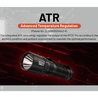 Nitecore MT2C Pro LED Flashlight - Uhi 20 - 1800 Lumens - Includes 1 x 18650 with USB-C Charging Port