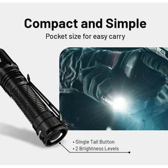 Nitecore MT2C Pro LED Flashlight - Uhi 20 - 1800 Lumens - Includes 1 x 18650 with USB-C Charging Port