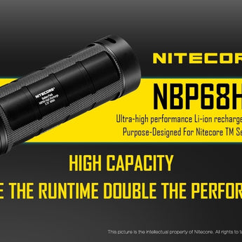 Nitecore NBP68HD 98Wh 3.7V High Performance Lithium Ion (Li-ion) Battery Pack for TM28, TM26, TM26GT, TM15, TM36, TM36 Lite, and TM38 Flashlights