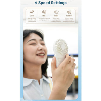 Nitecore NEF02 Multi-Purpose Rechargeable Pocket Fan - Uses Built-in 1200mAh Li-ion Battery Pack - White or Pink