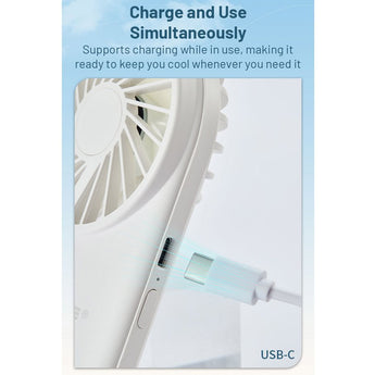 Nitecore NEF02 Multi-Purpose Rechargeable Pocket Fan - Uses Built-in 1200mAh Li-ion Battery Pack - White or Pink