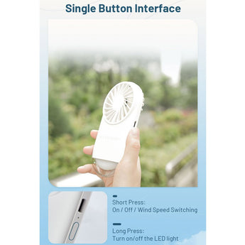 Nitecore NEF02 Multi-Purpose Rechargeable Pocket Fan - Uses Built-in 1200mAh Li-ion Battery Pack - White or Pink