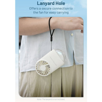 Nitecore NEF02 Multi-Purpose Rechargeable Pocket Fan - Uses Built-in 1200mAh Li-ion Battery Pack - White or Pink