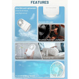 Nitecore NEF02 Multi-Purpose Rechargeable Pocket Fan - Uses Built-in 1200mAh Li-ion Battery Pack - White or Pink