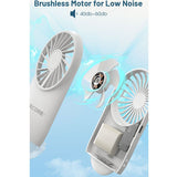 Nitecore NEF02 Multi-Purpose Rechargeable Pocket Fan - Uses Built-in 1200mAh Li-ion Battery Pack - White or Pink