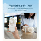 Nitecore NEF02 Multi-Purpose Rechargeable Pocket Fan - Uses Built-in 1200mAh Li-ion Battery Pack - White or Pink