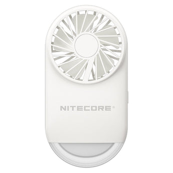 Nitecore NEF02 Multi-Purpose Rechargeable Pocket Fan - Uses Built-in 1200mAh Li-ion Battery Pack - White or Pink