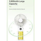 Nitecore NEF03 Rechargeable Handheld Fan - Uses Built-in 3600mAh Li-ion Battery Pack - White or Pink