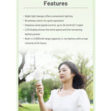 Nitecore NEF03 Rechargeable Handheld Fan - Uses Built-in 3600mAh Li-ion Battery Pack - White or Pink