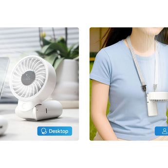 Nitecore NEF03 Pro USB-C Rechargeable Handheld Fan - Uses Built-in 4000mAh Li-ion Battery Pack - White or Blue