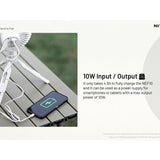 Nitecore NEF10 USB-C Rechargeable Multi-Functional Electric Fan - Uses Built-in 10000mAh Li-ion Battery Pack - White or Gray