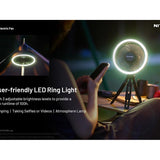 Nitecore NEF10 USB-C Rechargeable Multi-Functional Electric Fan - Uses Built-in 10000mAh Li-ion Battery Pack - White or Gray