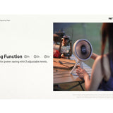 Nitecore NEF10 USB-C Rechargeable Multi-Functional Electric Fan - Uses Built-in 10000mAh Li-ion Battery Pack - White or Gray