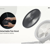 Nitecore NEF10 USB-C Rechargeable Multi-Functional Electric Fan - Uses Built-in 10000mAh Li-ion Battery Pack - White or Gray