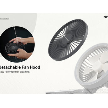 Nitecore NEF10 USB-C Rechargeable Multi-Functional Electric Fan - Uses Built-in 10000mAh Li-ion Battery Pack - White or Gray