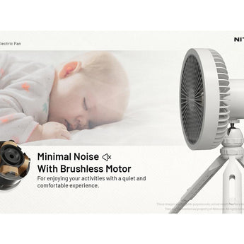 Nitecore NEF10 USB-C Rechargeable Multi-Functional Electric Fan - Uses Built-in 10000mAh Li-ion Battery Pack - White or Gray