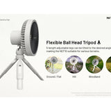 Nitecore NEF10 USB-C Rechargeable Multi-Functional Electric Fan - Uses Built-in 10000mAh Li-ion Battery Pack - White or Gray