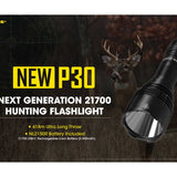Nitecore Precise New P30 Compact Long-Range Hunting Flashlight - CREE XP-L HI V3 - 1000 Lumens - Includes 1 x 21700