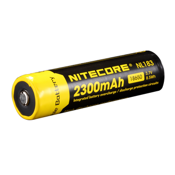 Nitecore NL1823 18650 2300mAh 3.7V Protected Lithium Ion (Li-ion) Button Top Battery - Blister Pack