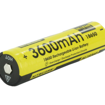 Nitecore NL1836R 18650 3600mAh 3.6V Protected Lithium Ion (Li-ion) Button Top Battery with Built In USB-C Charging Port