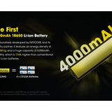 Nitecore NL1840 Li-Ion Battery