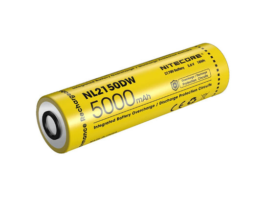 Nitecore NL2150DW 21700 5000mAh 3.6V Protected Lithium Ion (Li-ion) Button Top Battery for the R40 V2