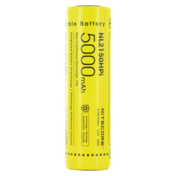 Nitecore NL2150HPi 21700 5000mAh 3.6V i Series Protected Lithium Ion (Li-ion) Button Top Battery