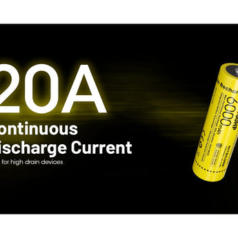 Nitecore NL2160HP 21700 6000mAh 3.6V Protected Lithium Ion (Li-ion) Button Top Battery
