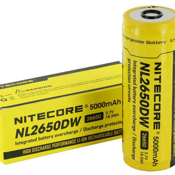 Nitecore NL2650DW 26650 5000mAh 3.7V Protected Lithium-Ion (Li-ion) Custom Battery for R40 Flashlight