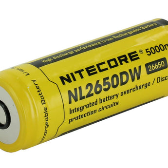 Nitecore NL2650DW 26650 5000mAh 3.7V Protected Lithium-Ion (Li-ion) Custom Battery for R40 Flashlight