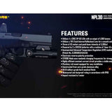 Nitecore NPL30 LED Weapon Light - 1200 Lumens - CREE XP-G3 - Includes 2 x CR123A