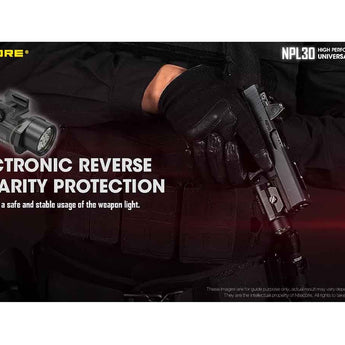 Nitecore NPL30 LED Weapon Light - 1200 Lumens - CREE XP-G3 - Includes 2 x CR123A