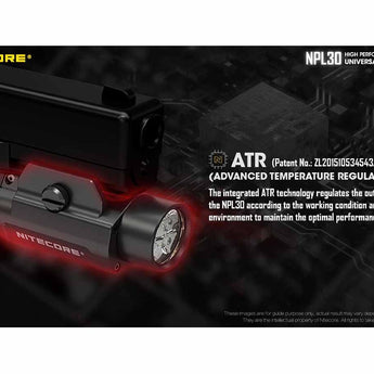 Nitecore NPL30 LED Weapon Light - 1200 Lumens - CREE XP-G3 - Includes 2 x CR123A